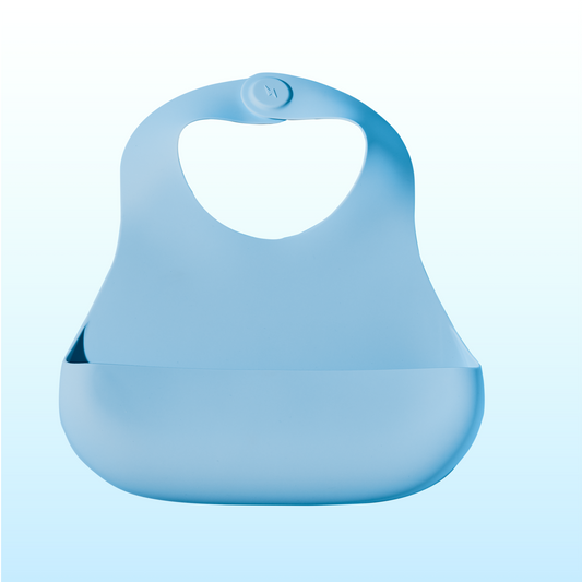 Babynetic magnetic silicone baby bib in Blueberry Burst